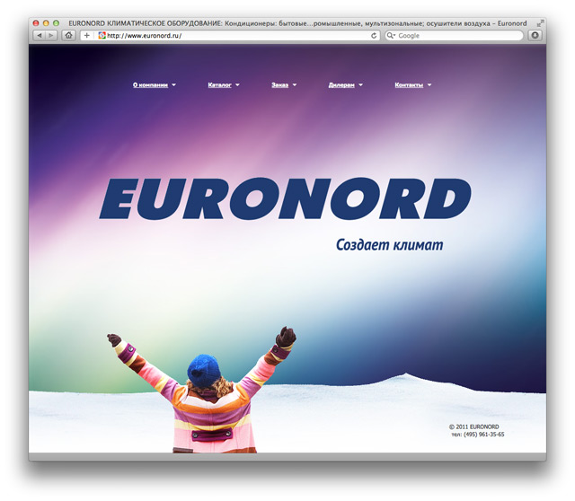 Создание сайта торговой марки Euronord